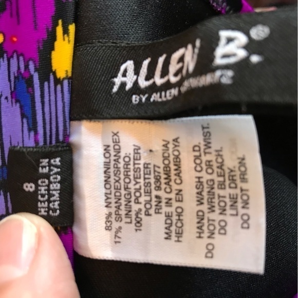 ALLEN B bandeau style two piece bikini swim suit top. Size 8. - Picture 5 of 6